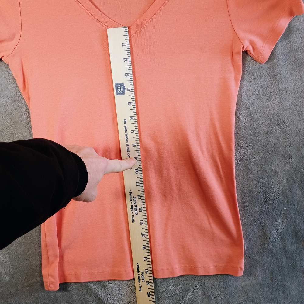 Eddie Bauer Women's Coral V-Neck Top Medium - Picture 5 of 11